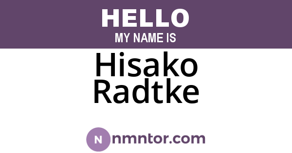 Hisako Radtke