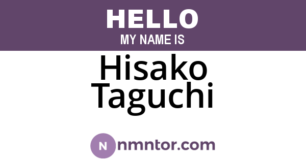 Hisako Taguchi
