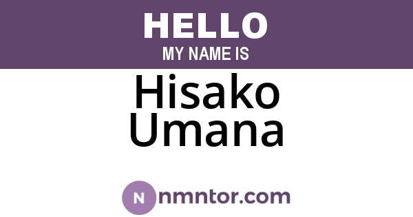 Hisako Umana