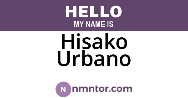 Hisako Urbano