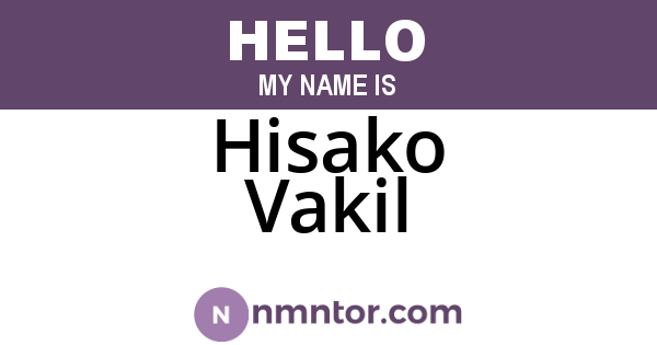 Hisako Vakil