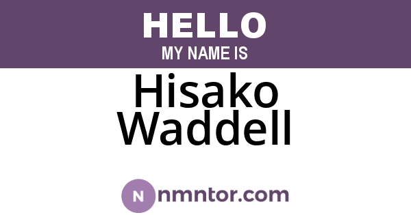 Hisako Waddell