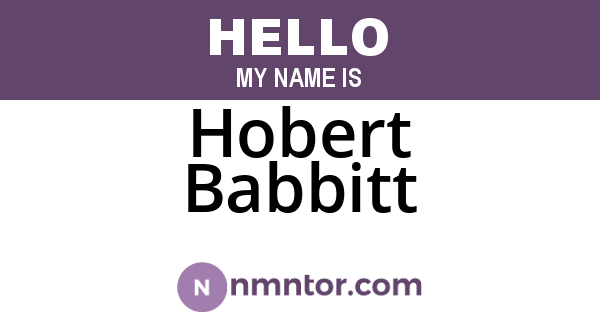 Hobert Babbitt
