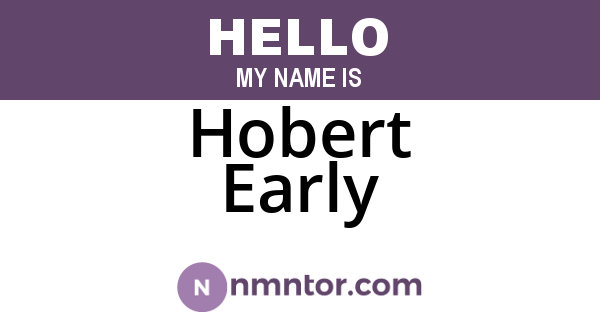 Hobert Early