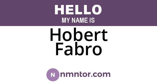Hobert Fabro