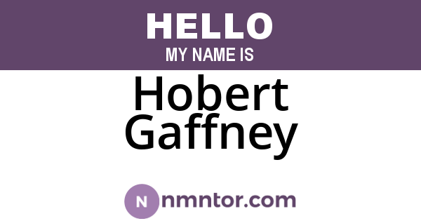 Hobert Gaffney