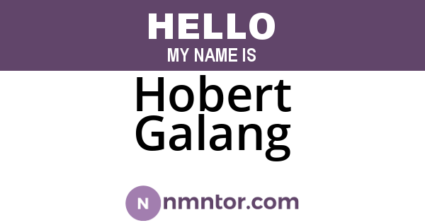 Hobert Galang