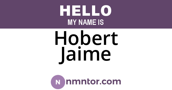 Hobert Jaime