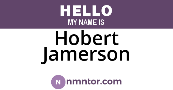 Hobert Jamerson