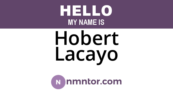 Hobert Lacayo
