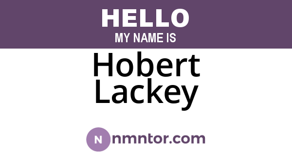 Hobert Lackey