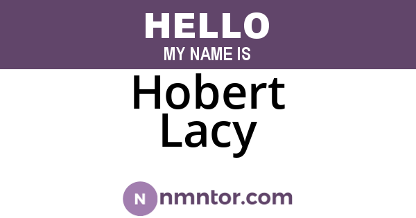 Hobert Lacy