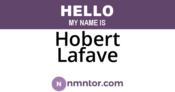 Hobert Lafave