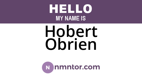 Hobert Obrien