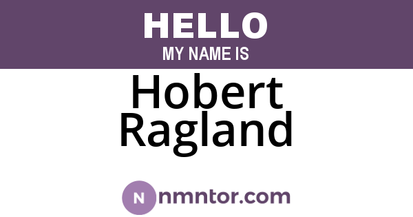 Hobert Ragland