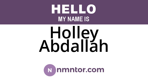 Holley Abdallah
