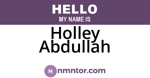 Holley Abdullah