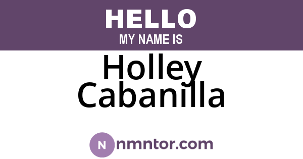 Holley Cabanilla