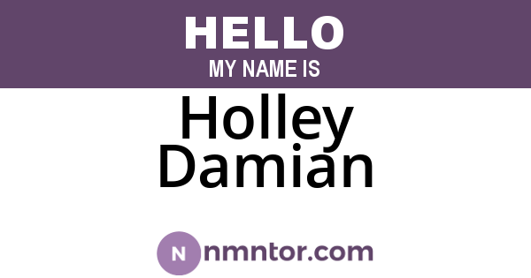 Holley Damian