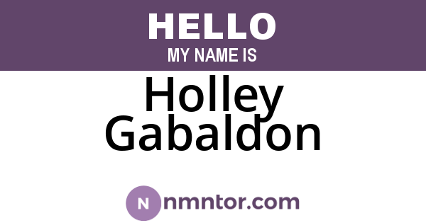 Holley Gabaldon