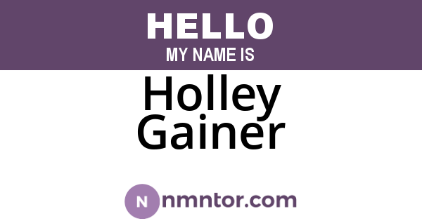 Holley Gainer