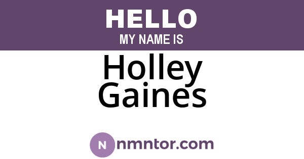 Holley Gaines