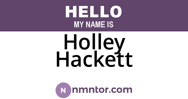 Holley Hackett