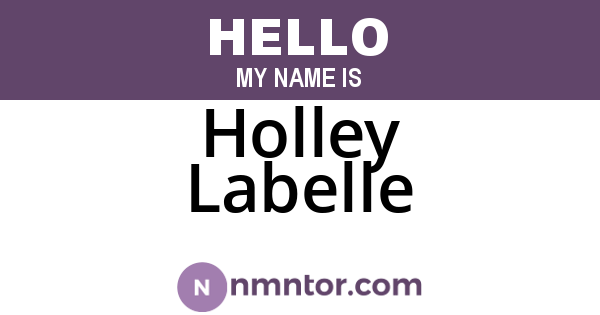 Holley Labelle