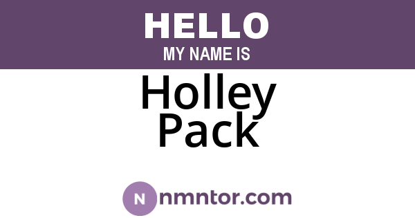 Holley Pack