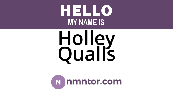 Holley Qualls
