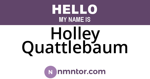 Holley Quattlebaum