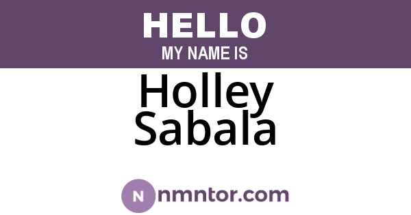 Holley Sabala