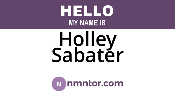 Holley Sabater