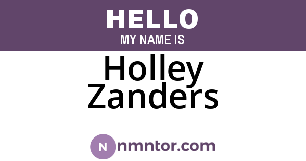 Holley Zanders