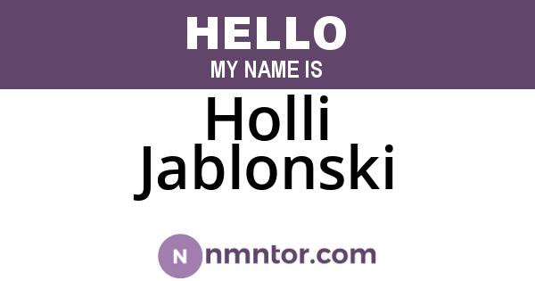 Holli Jablonski