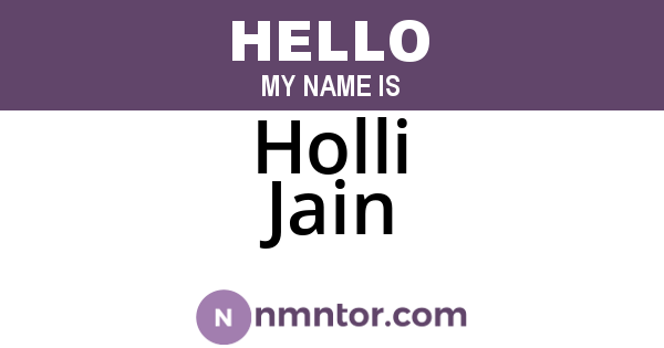 Holli Jain