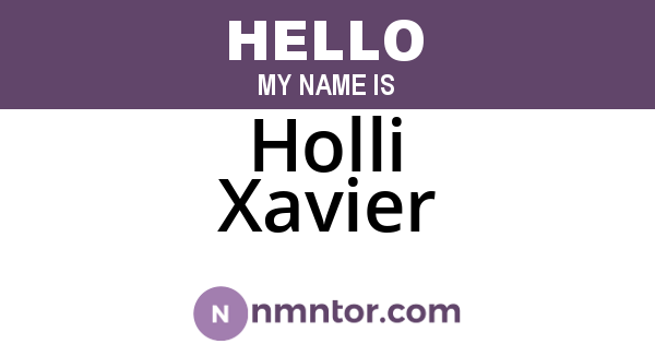 Holli Xavier