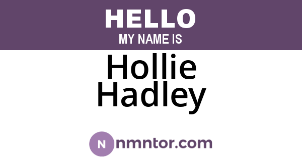 Hollie Hadley