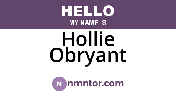 Hollie Obryant