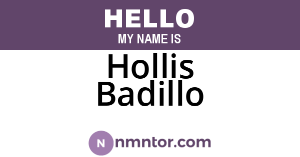 Hollis Badillo