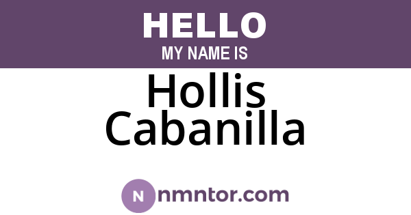Hollis Cabanilla