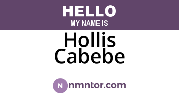 Hollis Cabebe
