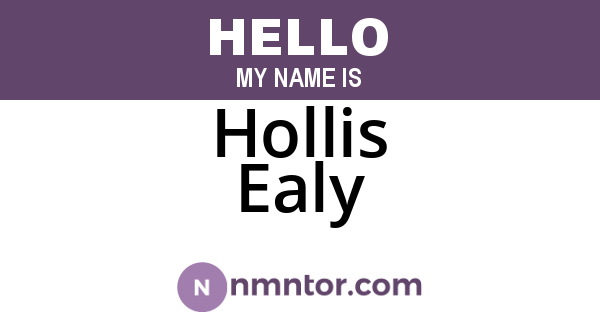 Hollis Ealy