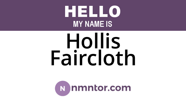 Hollis Faircloth