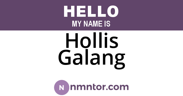 Hollis Galang