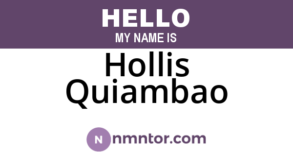 Hollis Quiambao