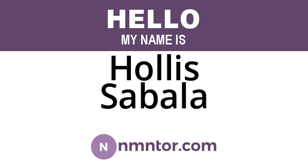 Hollis Sabala