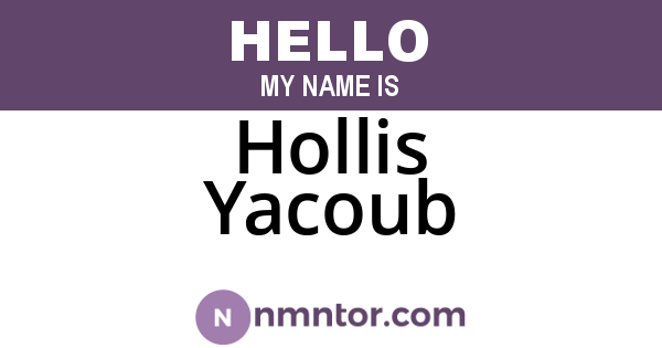 Hollis Yacoub