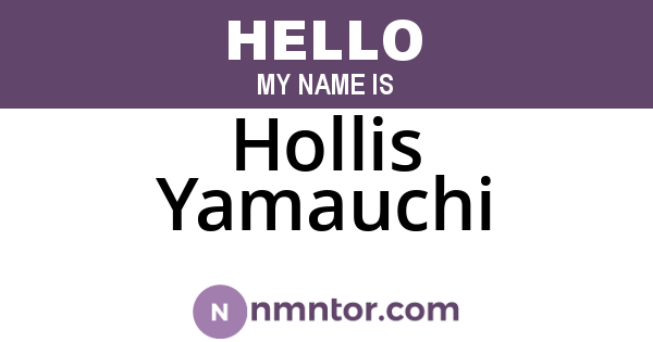 Hollis Yamauchi