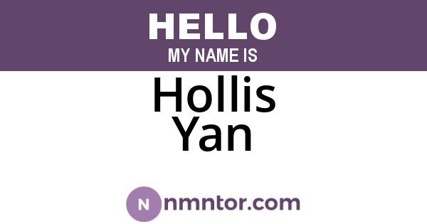 Hollis Yan